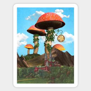 Magic Temple - Surreal/Collage Art Magnet